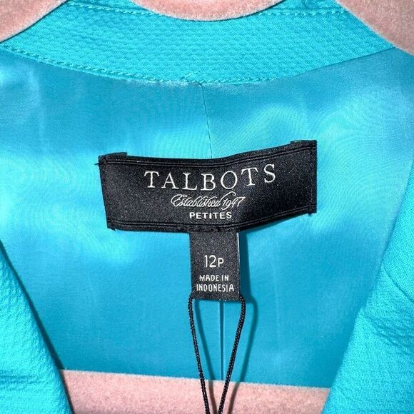 NWT Talbots Petites Teal Blue Sport Jacket Size 12P - Picture 4 of 8